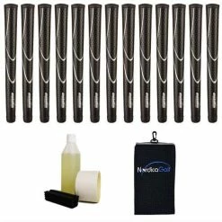 Jumbomax Tour Series Medium Super Jumbo Grey Grip Kit - 13 Grips, Clamp, Solvent, Tape, Towel
