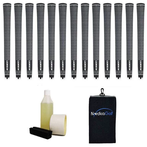 Lamkin Crossline Jumbo 0.580" Grip Kit - 13 Grips, Clamp, Solvent, Tape, Towel