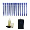 Avon Chamois Jumbo Blue Ribbed Grip Kit - 13 Grips, Clamp, Solvent, Tape, Towel