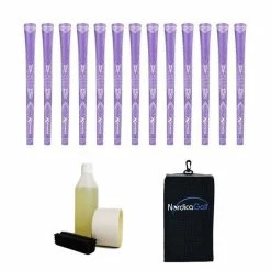 Karma Sparkle Undersize Purple 0.560" Grip Kit - 13 Grips, Clamp, Solvent, Tape, Towel