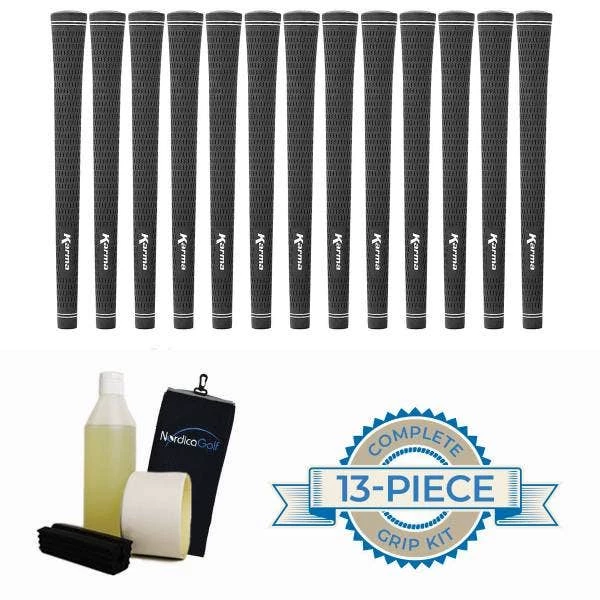 Karma Black Velvet Jumbo Grip Kit - 13 Grips, Clamp, Solvent, Tape, Towel