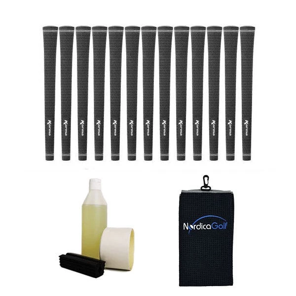 Karma Black Velvet Jumbo Grip Kit - 13 Grips, Clamp, Solvent, Tape, Towel - Image 2