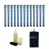 Winn DriTac Junior Blue 0.550" Grip Kit - 13 Grips, Clamp, Solvent, Tape, Towel