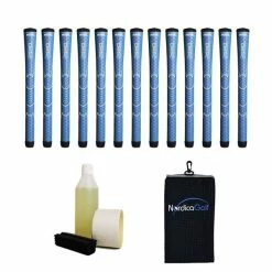 Winn DriTac Junior Blue 0.550" Grip Kit - 13 Grips, Clamp, Solvent, Tape, Towel