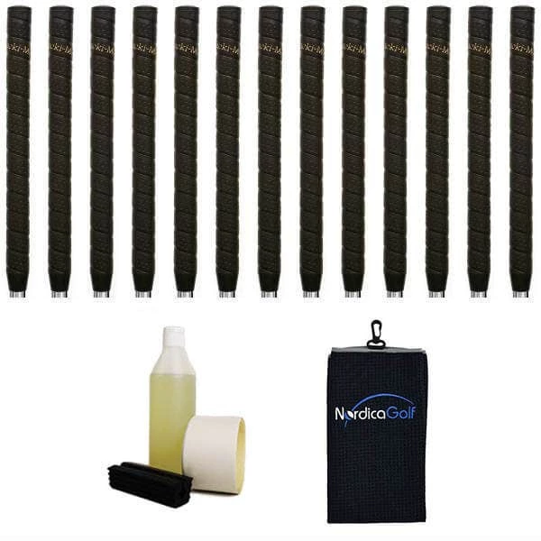 Tacki-Mac Unified Wrap Jumbo Non Taper Grip Kit - 13 Grips, Clamp, Solvent, Tape, Towel
