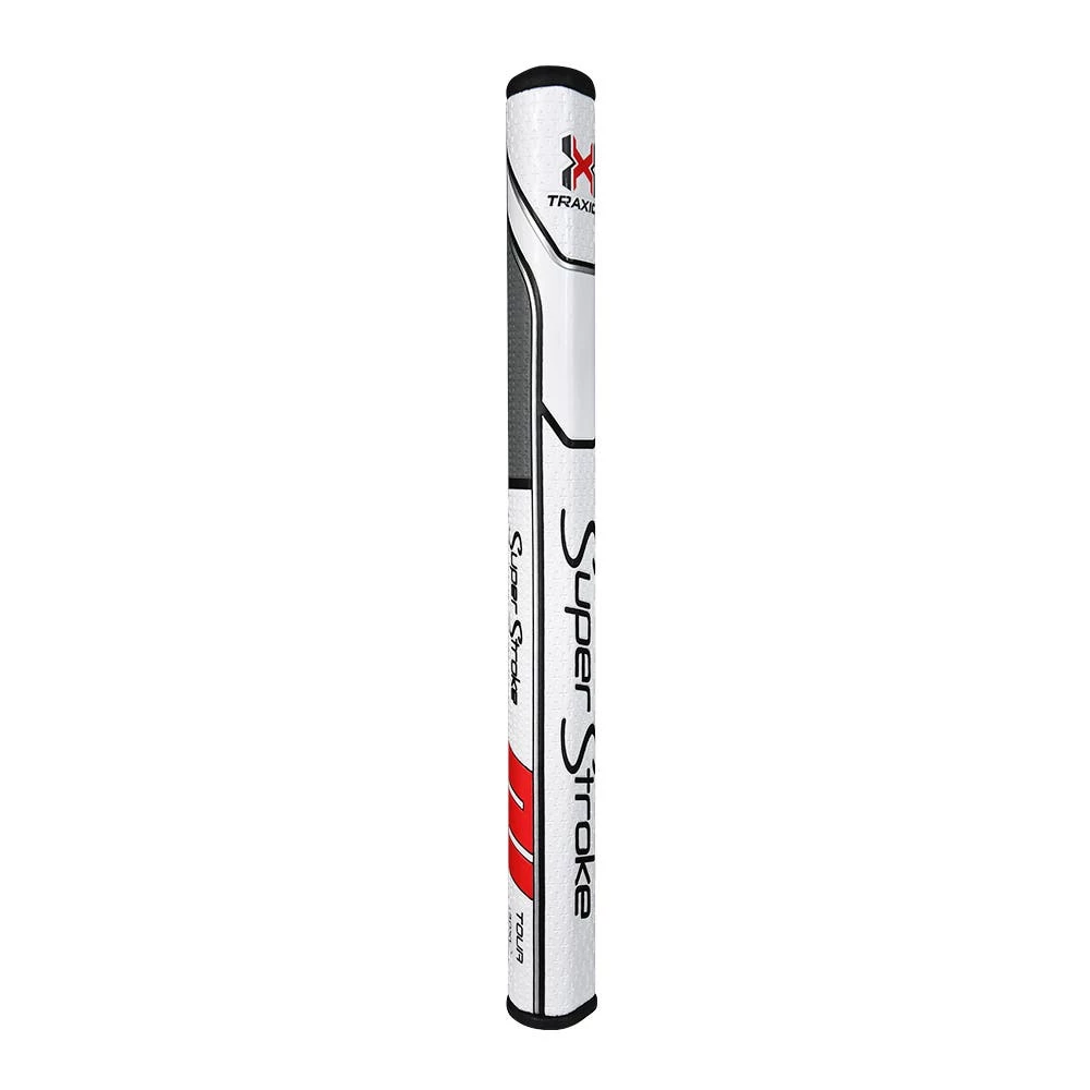 SuperStroke Traxion Tour XL+ 2.0 Golf Putter Grip - White/Red/Grey