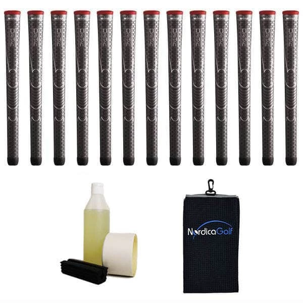 Winn DriTac Dark Grey Grip Kit - 13 Grips, Clamp, Solvent, Tape, Towel